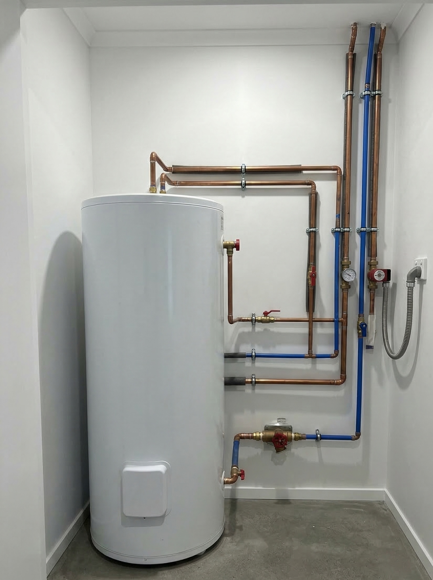 Hold That Drip — hot water cylinder installation