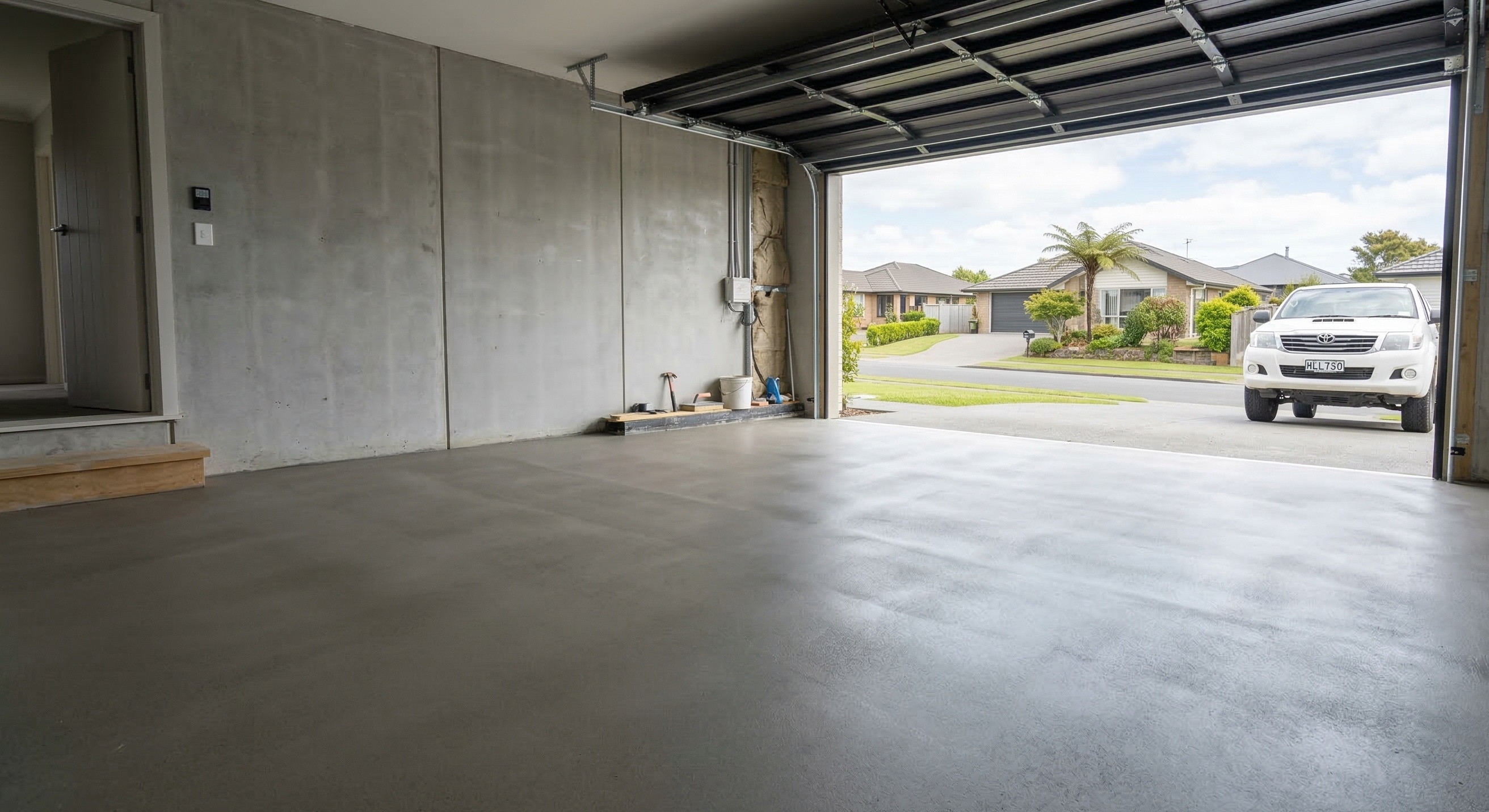 Hard Yards Concreting — garage floor slab Taranaki